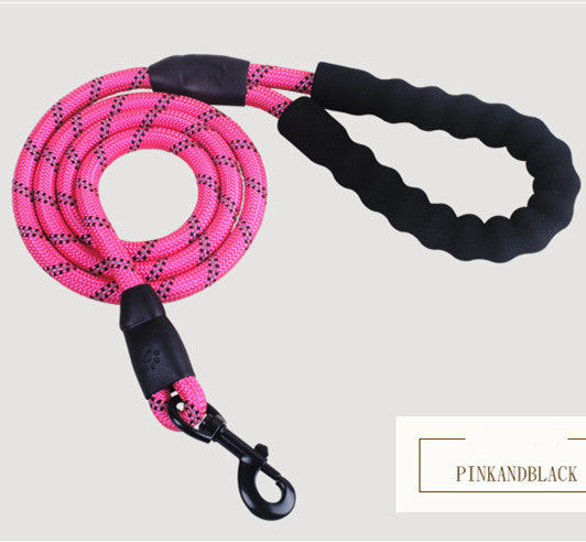 Laisse réfléchissante pour chien GRIFFE - coloris Rose