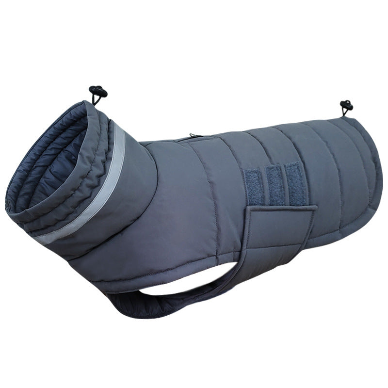 Manteau matelassé imperméable pour chien GRIFFE coloris gris, vue produit