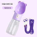 Gourde 2-en-1 portable pour chien GRIFFE - 500ml Violet